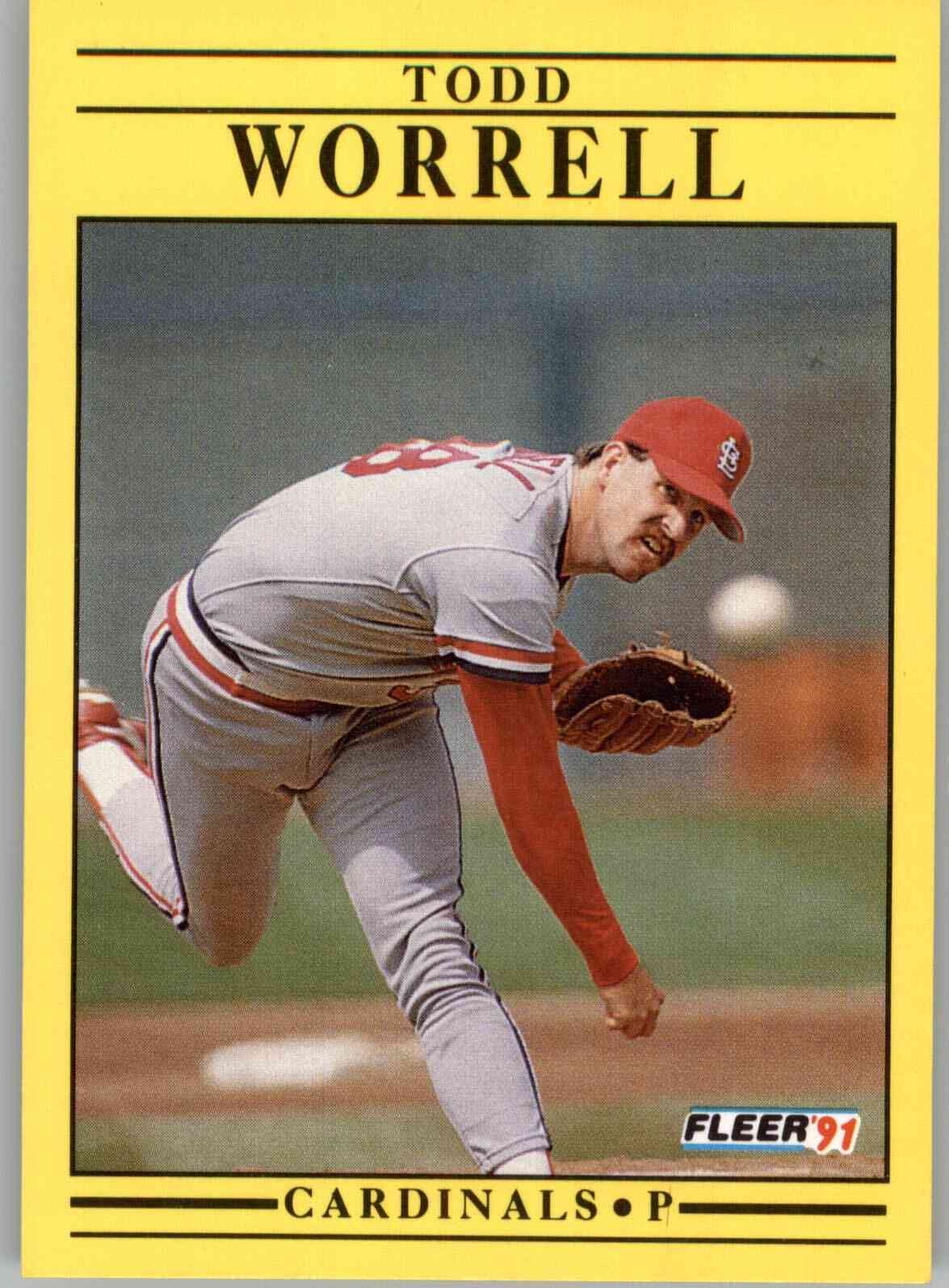 1991 Fleer 653 Todd Worrell  EX St. Louis Cardinals