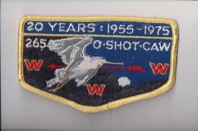 Lodge 265 O-Shot-Caw OA flap (AC) 20th Anniversary