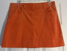 J.Crew Women s Size 6 Orange Corduroy Mini Skirt Cotton Pockets Preppy Casual
