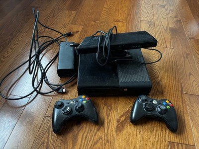 xbox 360 e console with kinect sensor and 2 controllers and 11 games