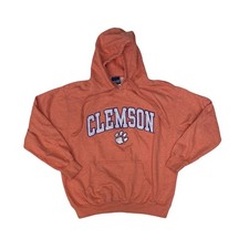 Vintage Y2K Clemson University pfirsichfarbener Hoodie Größe Medium von Old Varsity Brand