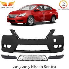 Front Bumper Cover Primed Plastic Fog Lights Cover For 2013-2015 Nissan Sentra Front Bumper Cover Primed Plastic Fog Lights Cover For 2013-2015 Nissan Sentra