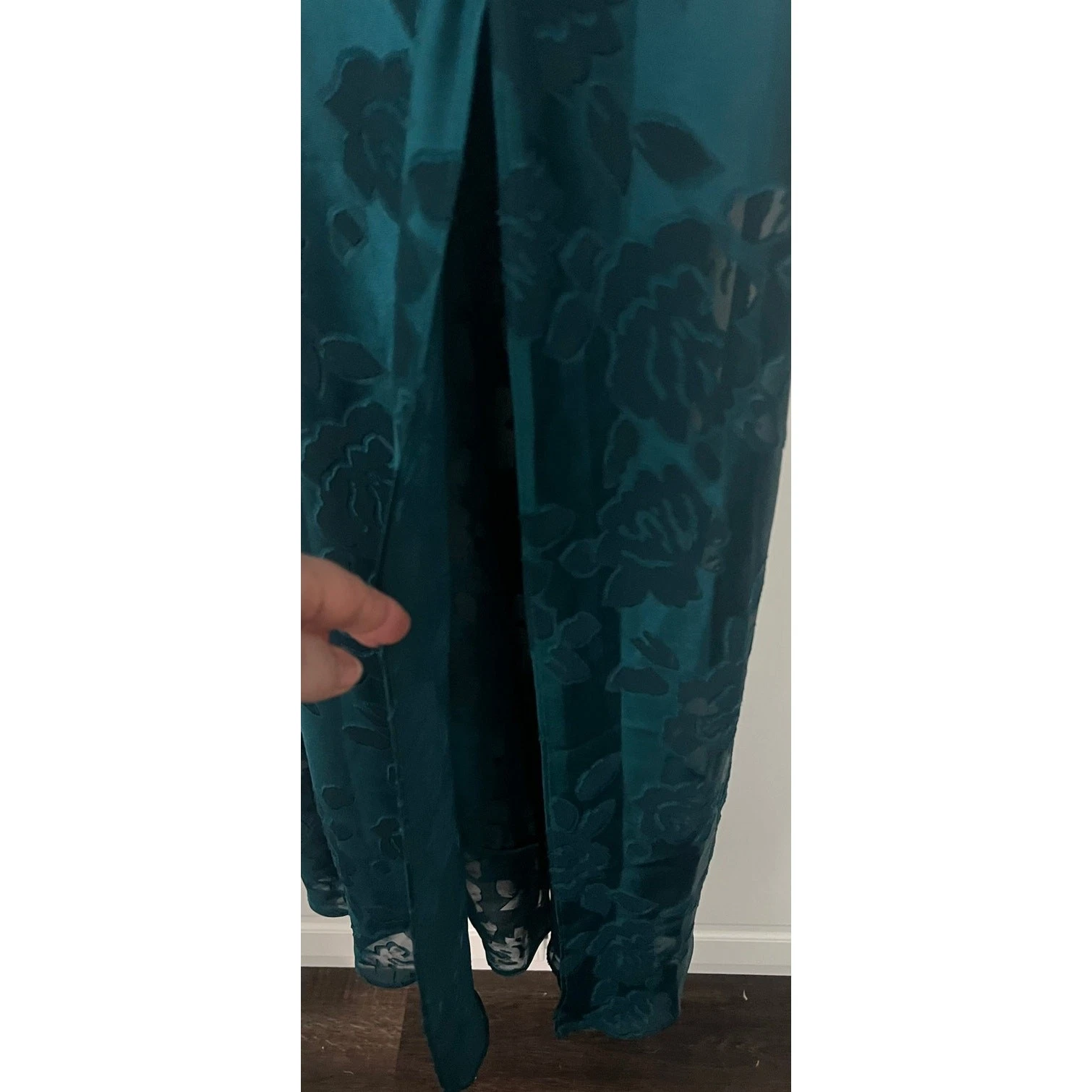 UNDERCOVER Abito Slip Vintage Victoria's Secret Lingerie Raso Verde Smeraldo Taglia M