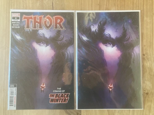 Thor #4 2020 Second Print Virgin & Trade Black Winter Galactus