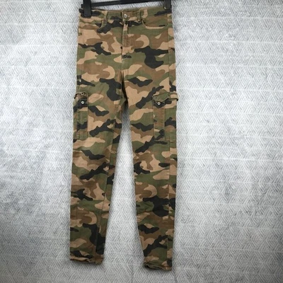 H&M Divided Pantalon Cargo Enfants 170/76A EU40 Camouflage Slim Combat Militaire - Photo 1/4