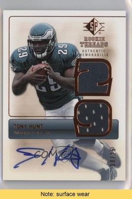 2007 SP Rookie Threads Bronze 8/25 Tony Hunt #RT-TH Auto READ 9u7