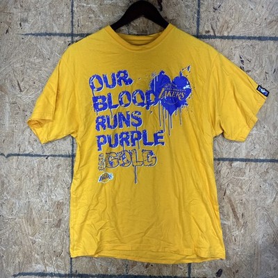 Los Angeles Lakers T-Shirt Size Mens Xl Yellow UNK NBA Label