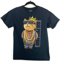 Big Paw Paw T-Shirt Men's Sz Small King Coogi Cat With Crown Black Short Sleeve
