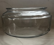 Vintage Large Glass Fish Turtle Bowl Terrarium 12" W X 6"H  Holds 2-1/4 Gallon