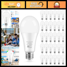 100W Equivalent A19 LED Bulbs 13W 5000K Daylight White 1500 Lumens E26 - 30 Pack