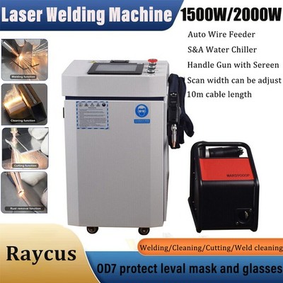 Raycus 1500W 2000W Laser Welder 4 IN 1 Metal Laser Cutting Cleaning Machines US