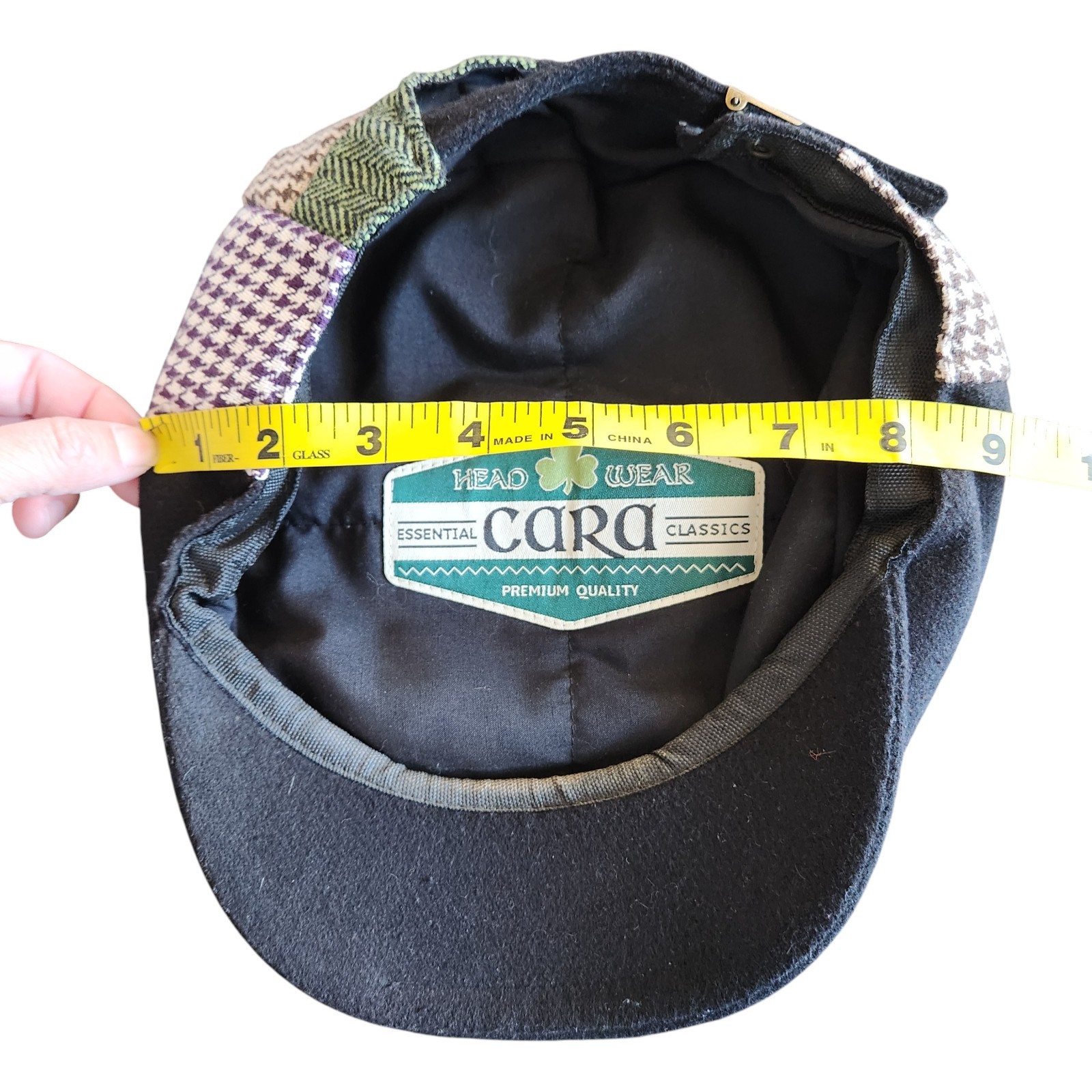 Ireland Green Patchwork Wool Flat Cap Adjustable … - image 8