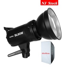 US Godox SL-60W Studio Video LED Continuous Light With 60x90cm Bowens Softbox