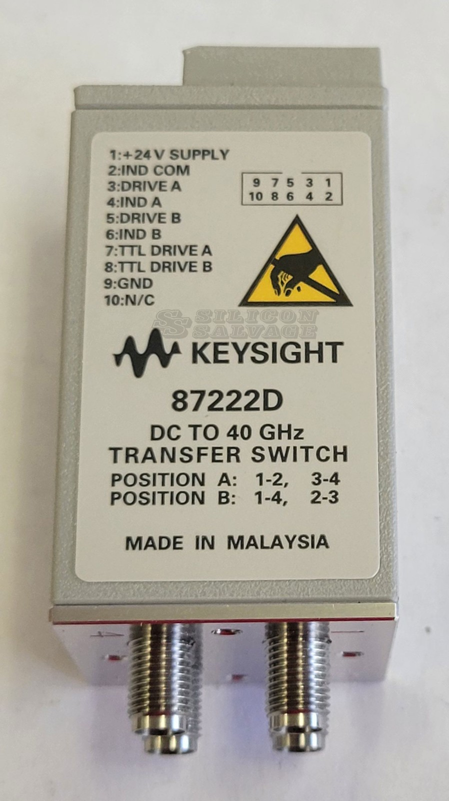 Keysight Agilent 87222D DC-40GHz Coaxial Transfer Switch