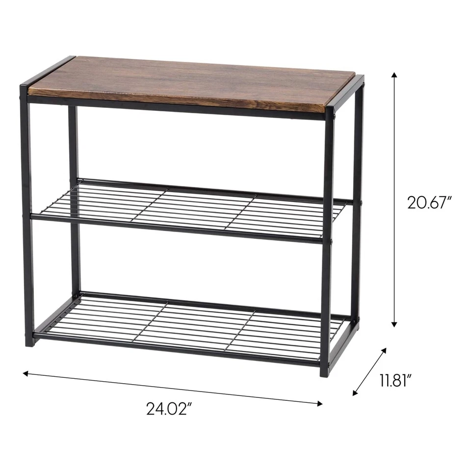 Zapatero IRIS USA 3 Niveles, Hasta 6 Pares, Zapatero para Entrada Puerta de Entrada,... Foto 2 de 4