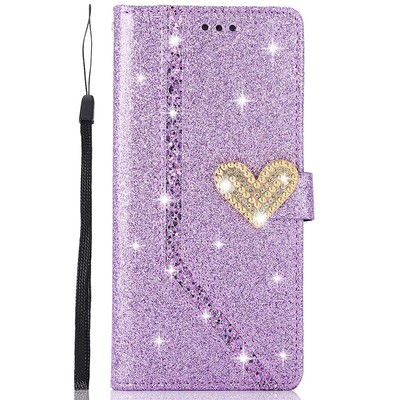 Etui Universel élégant Pour Smartphone Jusqu'à 6,7 Pouces En Similicuir Avec Portefeuille Rose