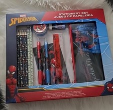 Marvel Spider-Man Stationery Set Pencils Pens Ruler Eraser Sharpener Pencil Case