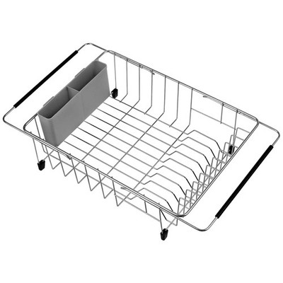 Large Expandable Stainless Steel Dish Drying Rack - Rust Resistant & Adjustable