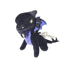 Disney Parks Maleficent Dragon Plush Black Purple Sleeping Beauty Villain 5.5"