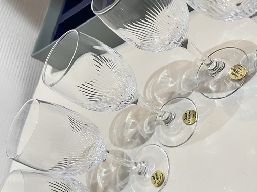 Coffret de 6 Verres Vicomte Cristal d'arques Jacques Durand Excellent État - Picture 8 of 12
