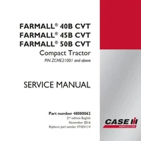 Case IH Farmall 40B 45B 50B CVT Compact Tractor Service Manual On a USB