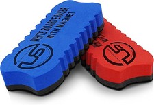 2 Pack Magnetic Dry Erase Erasers for Whiteboard Glass and Chalkboard Clean