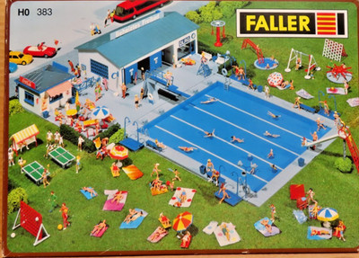 Faller 383 HO Scale Functioning Swimming Pool Kit, It's All There