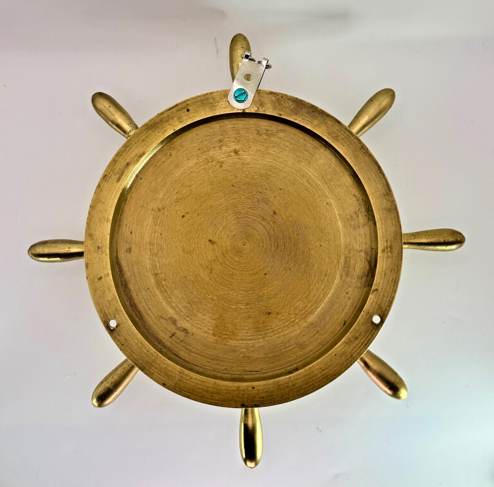 Chelsea Clock Co. Brass Ship’s Wheel Clock – U.S. Maritime Commission – Nautical