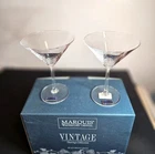 Pair Waterford Marquis "Vintage" Martini Glasses New in Box 6.25" 8 oz. Austria