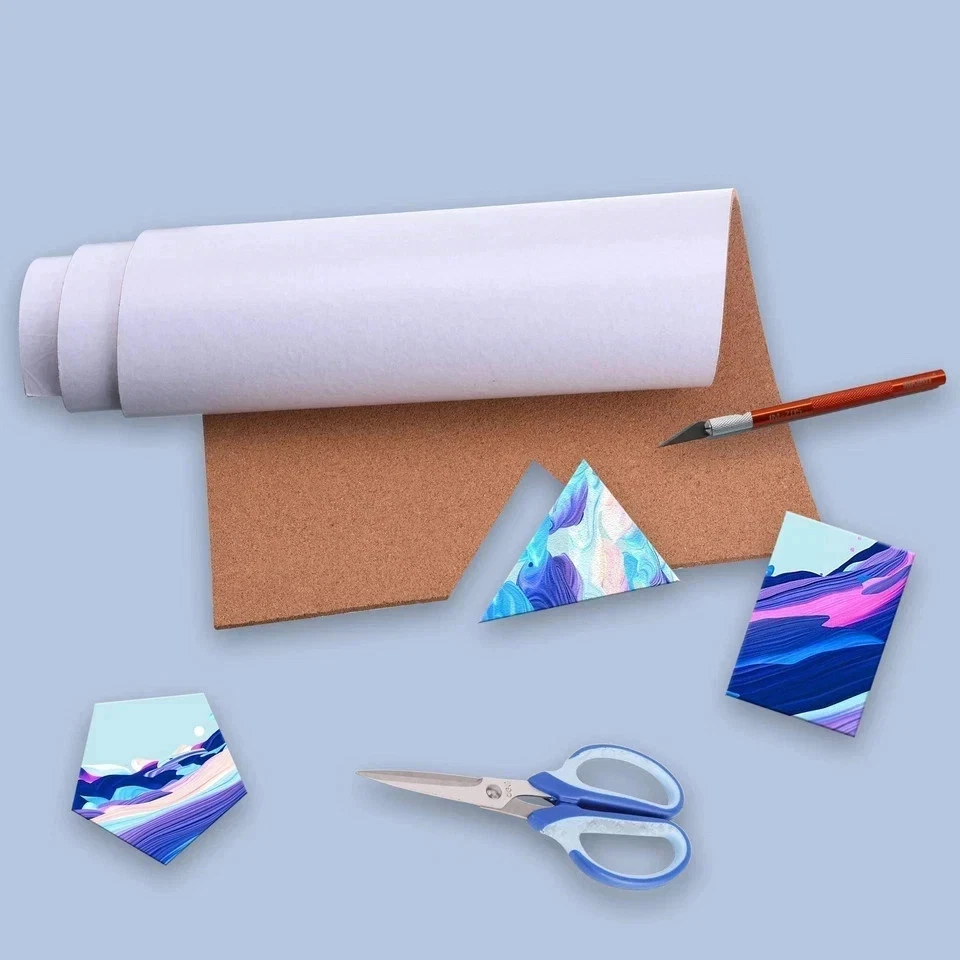 Cork Board Roll 1/4" Thick - 50"x16" Cork Rolls Self-Adhesive Bulleti... - Image 4 of 4