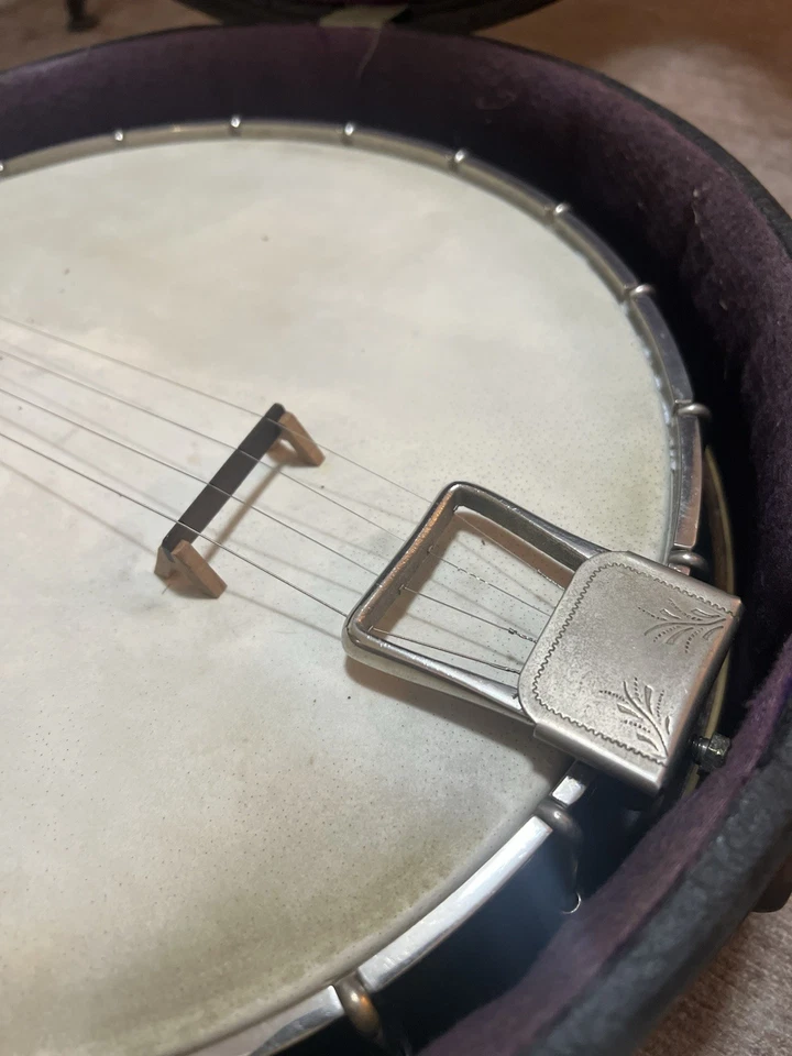 Weymann & Sons Banjo 1920’s QUALITY ORIGINAL BEAUTIFUL Green/Gray Curly Maple!!! - Image 2 of 4