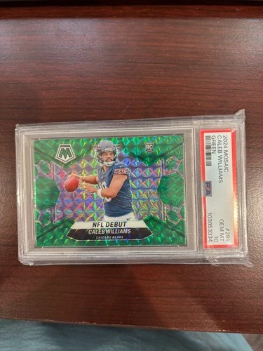 2024 Panini Mosaic Green NFL Debut #289 Caleb Williams (RC) - PSA 10