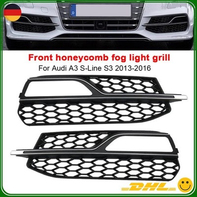 Chrom Zierleiste Nebelscheinwerfer Blende Trim für Audi A3 8V S-Line S3 13-16