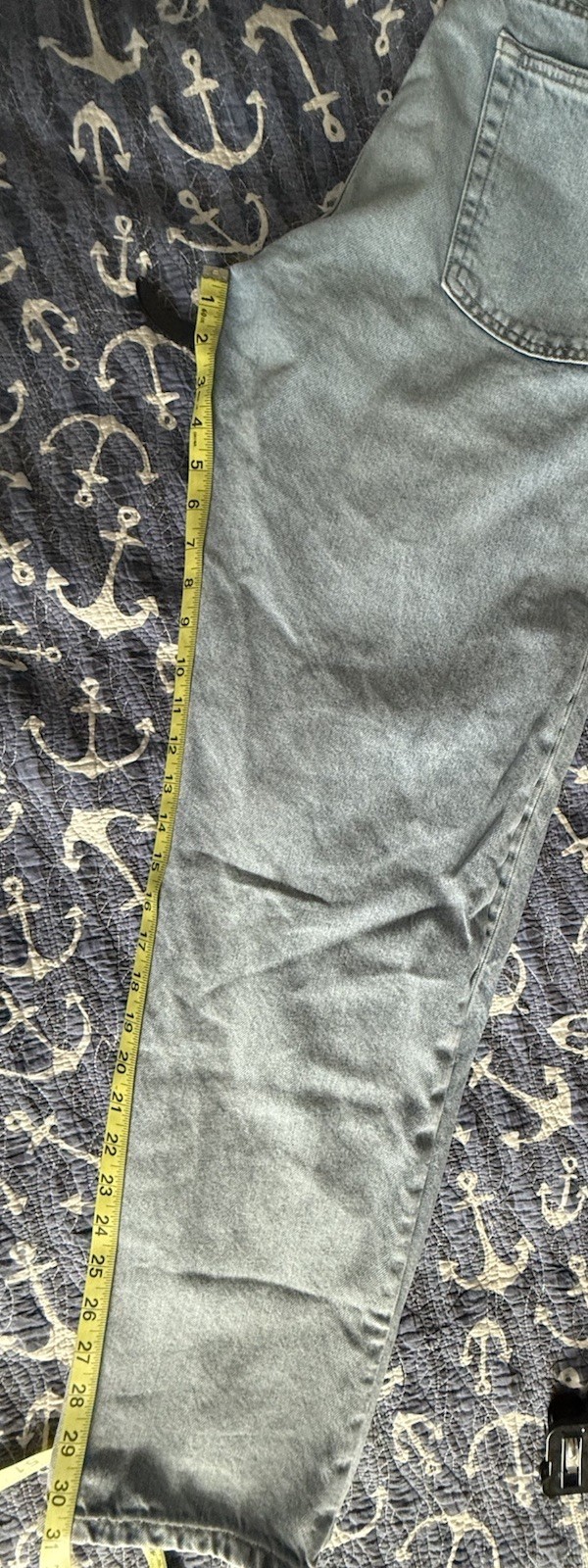 Gap Men Blue Jeans Straight Taper Denim Zipper Cotton Knees Holes Sz  34 X 32 