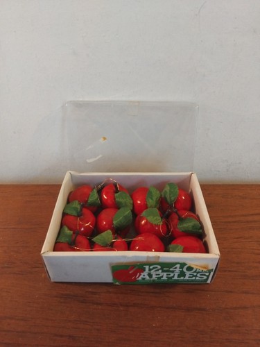 VINTAGE RETRO KITSCH APFEL CHRISTBAUMSCHMUCK X12
