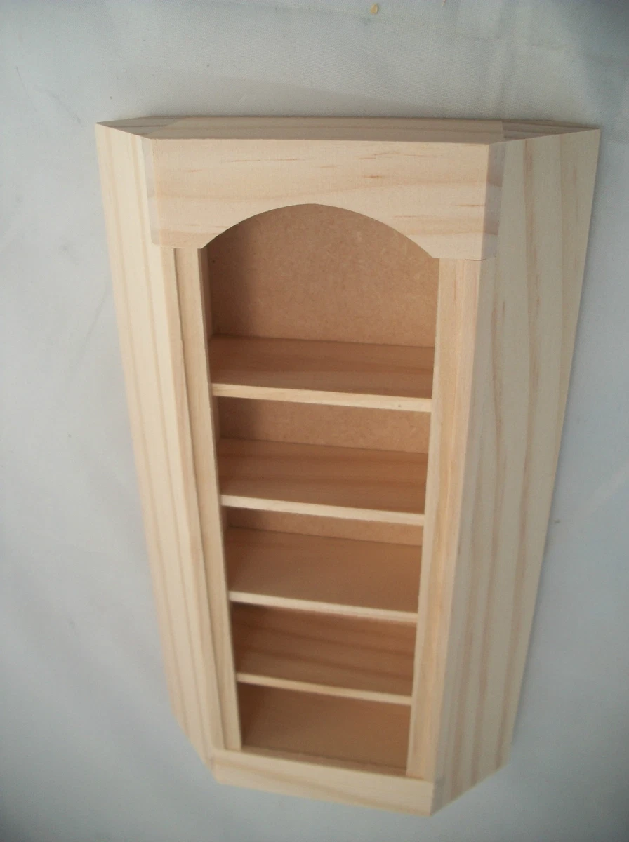 Unfinished on sale corner bookcase