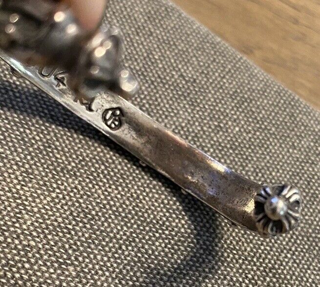 A & G Rock Silver Cuff Bracelet Cross Chrome Hearts Style A & G Rock Silver Cuff Bracelet Cross Chrome Hearts Style