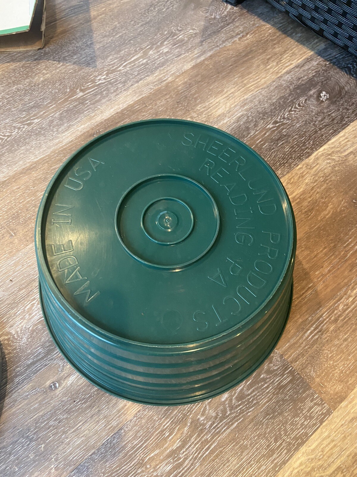 Vtg Super Stand Straight Christmas Tree Stand For Pre Drilled Trees 6