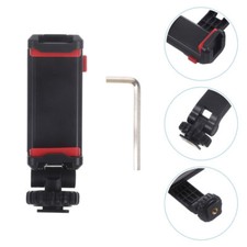 Camera Hot Shoe Phone Tripod Mount Adapter 360 Rotation Phone Holder Clip