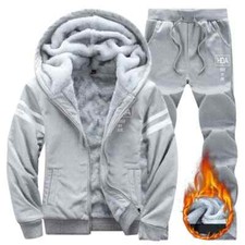 Men 2 Piece Set Tracksuits Jacket Sweat Suits Sweatshirts Pant Sportswear