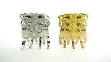 Small/medium silver or gold metal filigree hair claw clip jaw clip