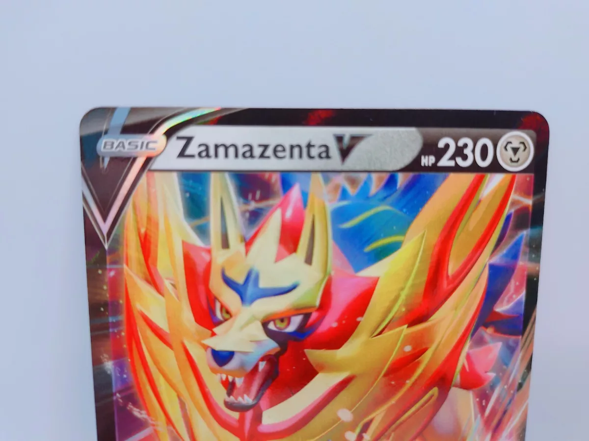 Zamazenta V ULTRA RARE 139/202 Sword and Shield Base Set Pokemon TCG NM  HOLO