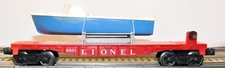 Lionel 6801 Flatcar with Blue Boat-Original Boat