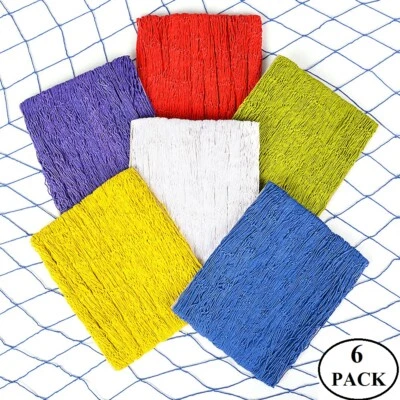 RINCO Colorful Cotton Fish Nets (6 Ft x 15 Ft) Nautical Pirate Hawaiian Luau Fisherman