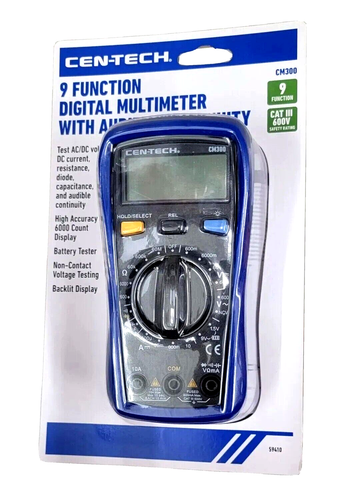 Cen-tech 9 function Digital multimeter with Audible continuity | eBay