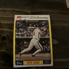 1982 Topps Kmart Pete Rose Baseball Card #44 Phillies First Base NM O/C