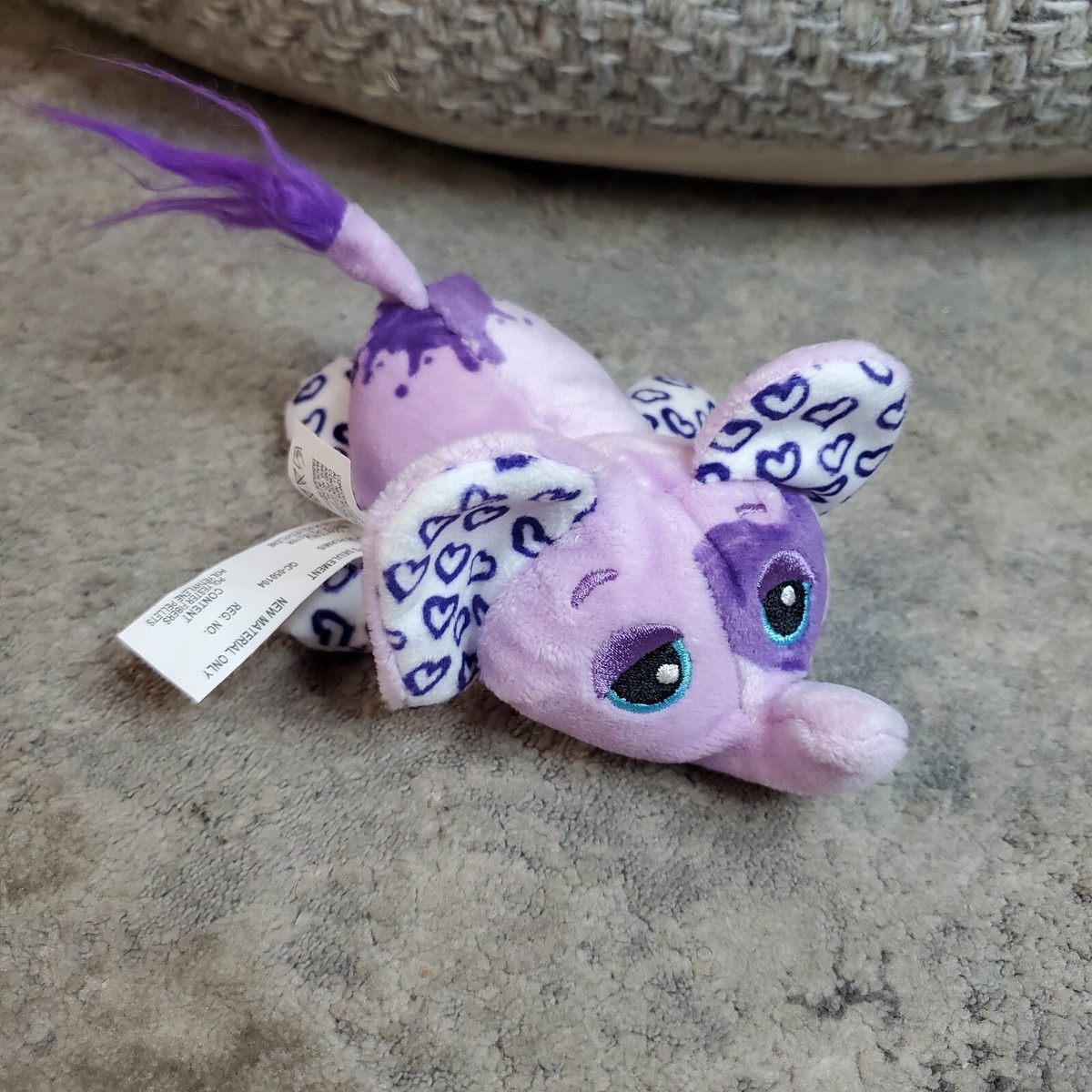 Cutetitos Taste Budditos Purple Elephant Jelly Hearts Plush