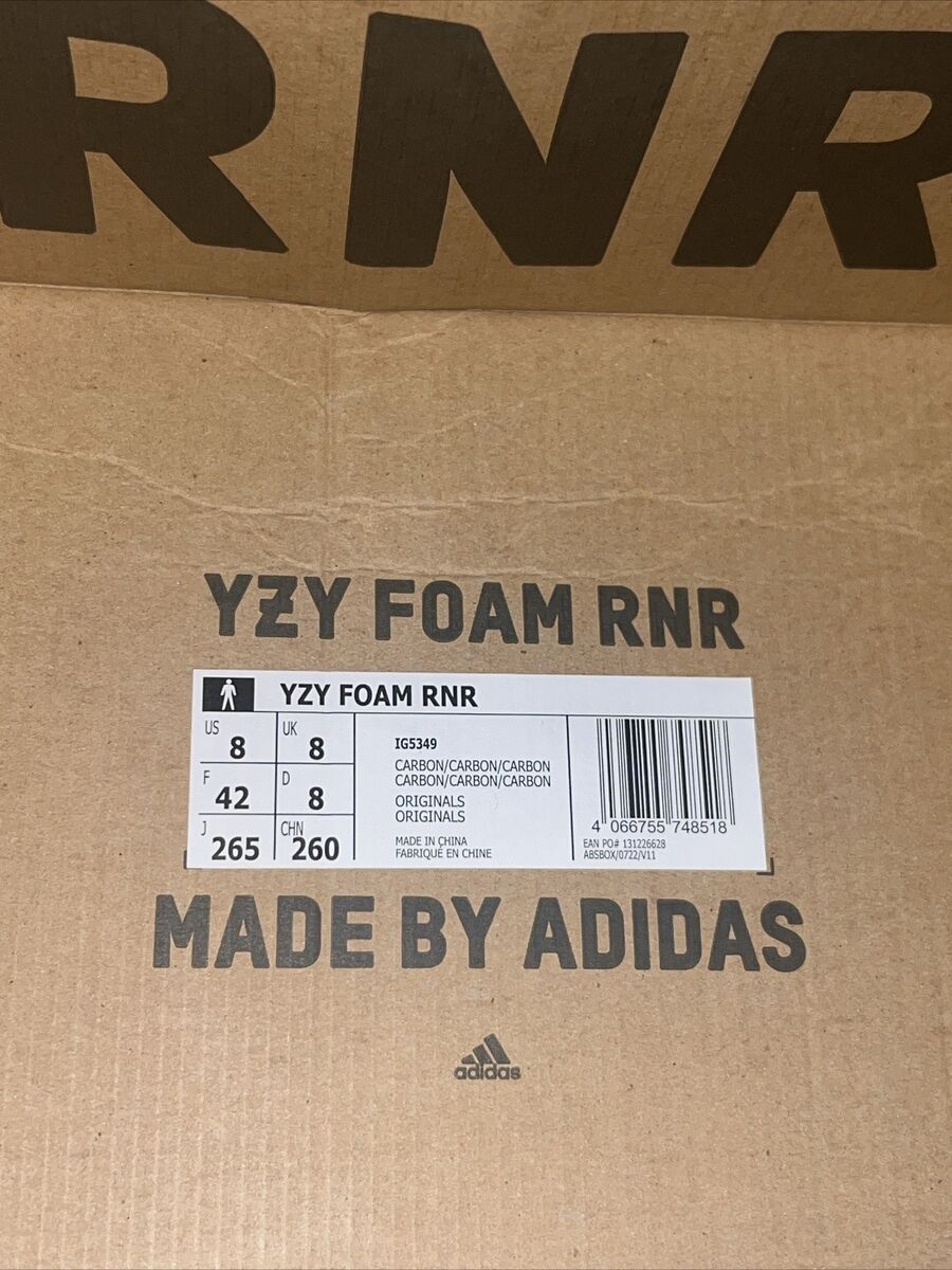 adidas Yeezy Foam Runner 'Carbon' Size UK/US 8 EU 42 IG5349 adidas Yeezy Foam Runner 'Carbon' Size UK/US 8 EU 42 IG5349