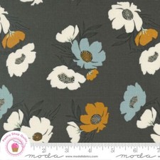 Moda WOODLAND WILDFLOWERS 45582 15 Soot Black Floral FANCY THAT Quilt Fabric
