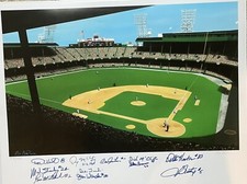 Tiger Stadium Lithograph Autographed by  11 1968 Detroit Tigers  W 5 DEC Freehan